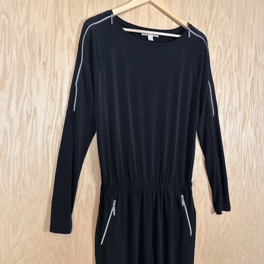 Michael Kors Black Zipper Jumpsuit
